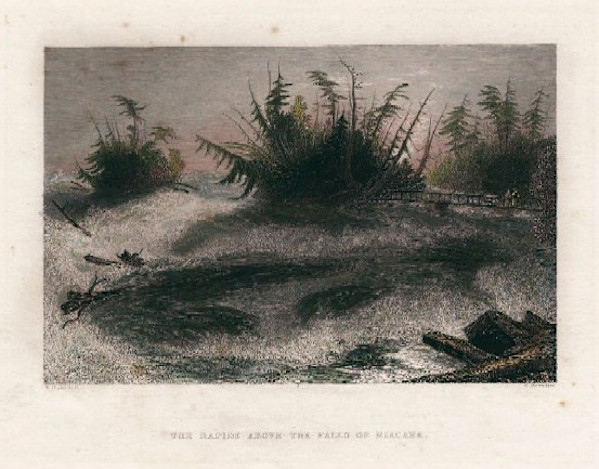 The Rapids above the Falls of Niagara by William Henry Bartlett