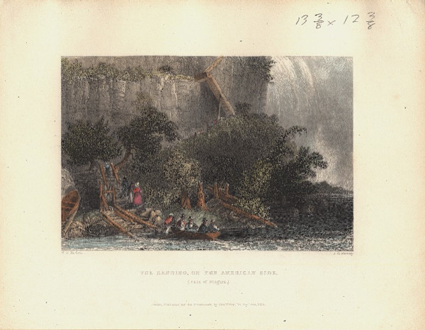 The Landing on the American Side (Falls of Niagara) by William Henry Bartlett