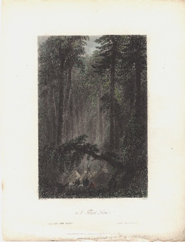 A Forest Scene by William Henry Bartlett