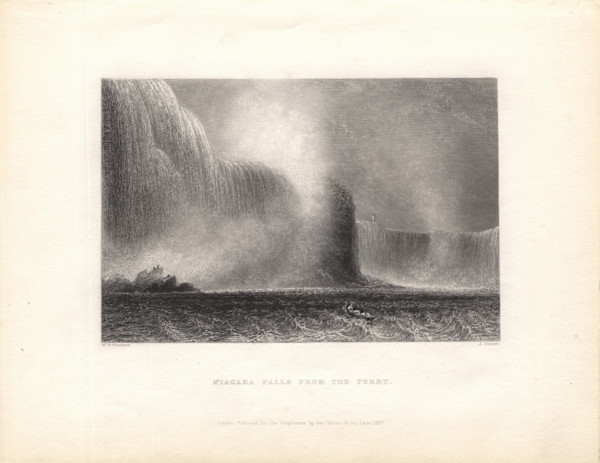 Niagara Falls from the Ferry by William Henry Bartlett