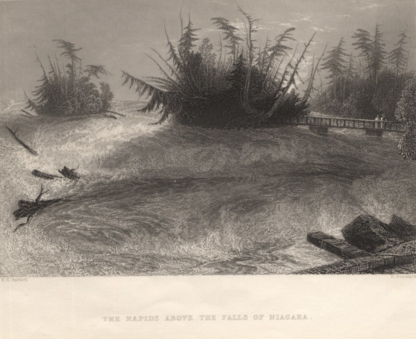 The Rapids Above the Falls of Niagara by William Henry Bartlett