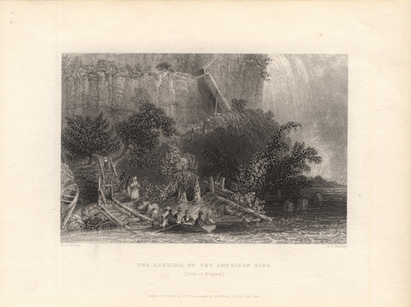Niagara Falls (from the top of the ladder, on the American side) by William Henry Bartlett