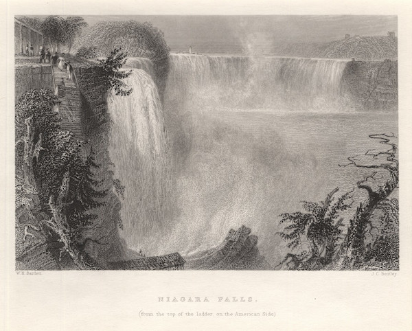 The Landing, On the American Side (Falls of Niagara) by William Henry Bartlett