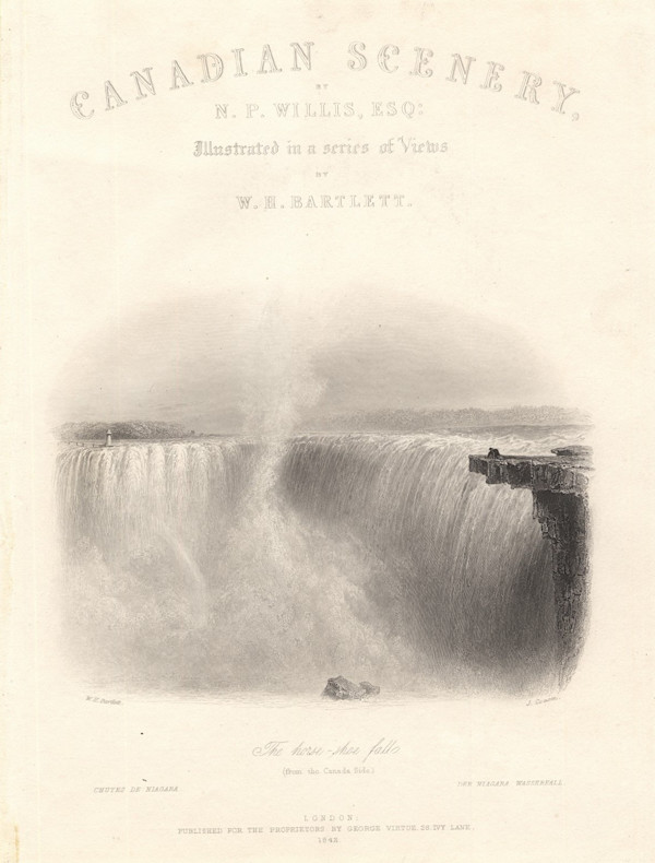The horse-shoe fall (from the Canada Side) by William Henry Bartlett
