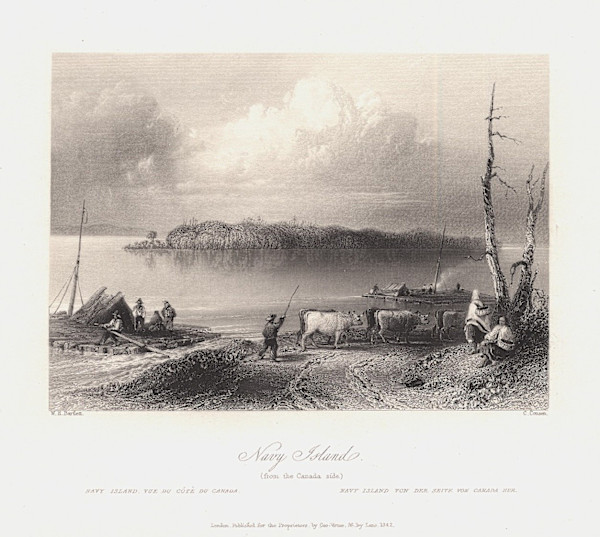 Navy Island (from the Canada Side) by William Henry Bartlett