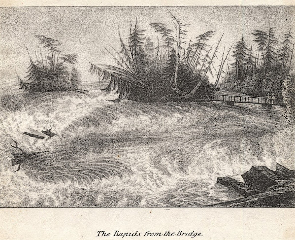 The Rapids from the Bridge by after William Henry Bartlett