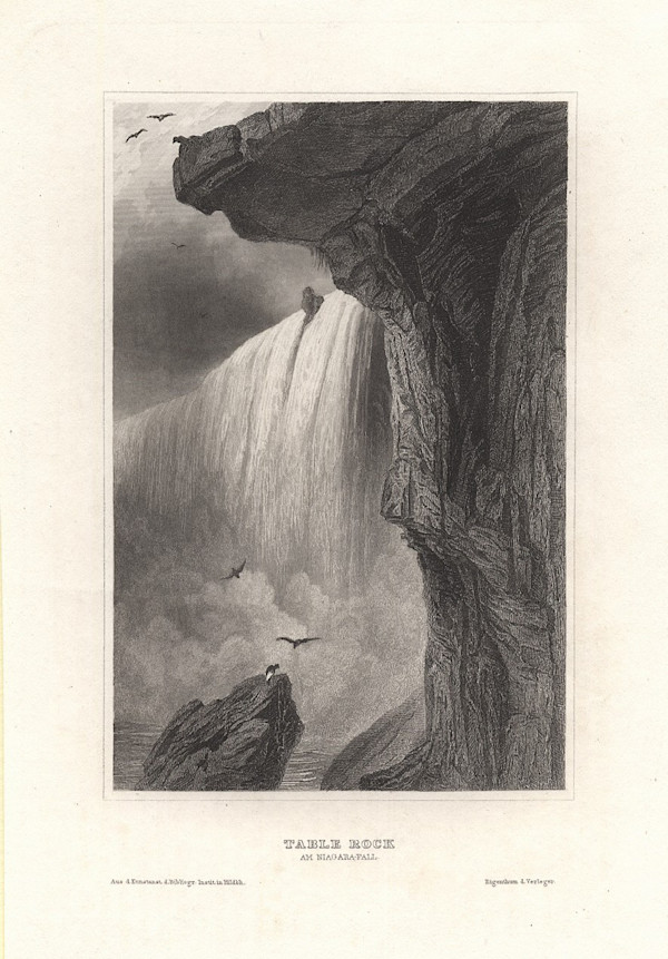 Table Rock Am Niagara-Fall by after William Henry Bartlett