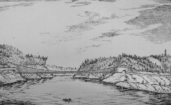 Suspension Bridge at Lewiston and Queenston 1,040 Feet Span by Capt. James Van Cleve