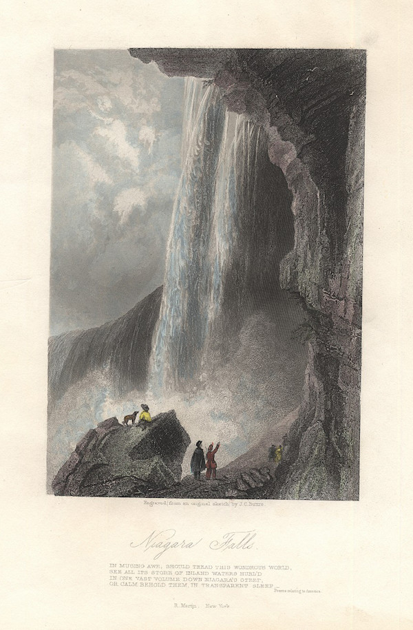 From an original sketch, Niagara Falls by J.C. Buttre