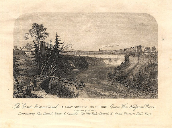 The Great International Suspension Bridge over the Niagara River… by De Lay Glover, Image 2.