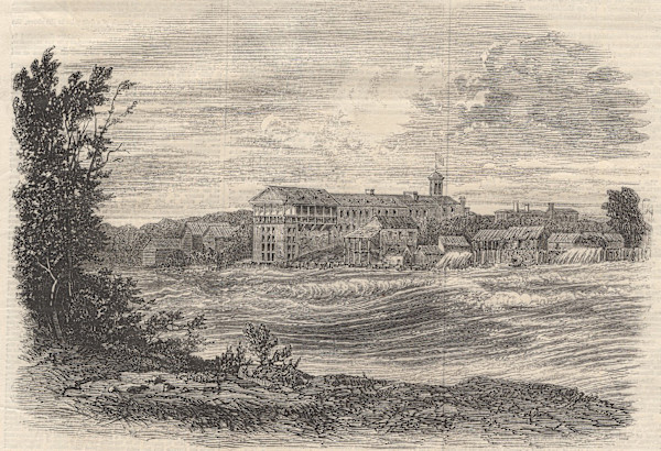 Niagara Falls Village: The Rapids above the American Falls by George Henry Andrews