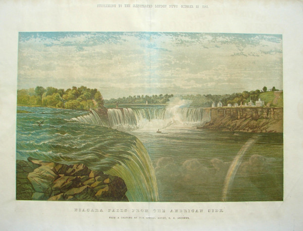 Niagara Falls from the American side From a drawing by our special artist, GH Andrews by George Henry Andrews