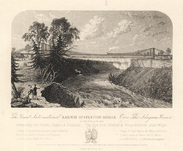 The Great International Railway Suspension Bridge over the Niagara River by De Lay Glover, Image 2.