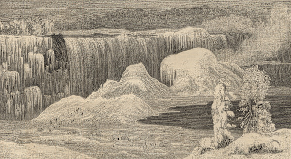 New York-The Ice-Gorge at Niagara Falls as seen from the Canadian Side From a sketch by Joseph… by Joseph Becker