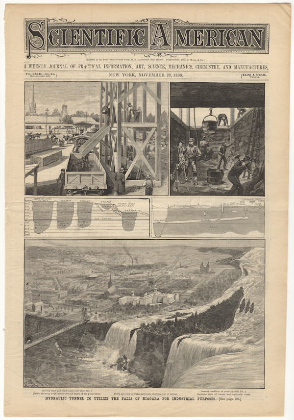 Hydraulic Tunnel to Utilize the Falls of Niagara for Industrial Purposes by Unknown Artist, Image 2.