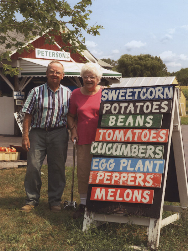 Road Sign, Peterson's Farm Market, Lockport, NY by Jim Bush