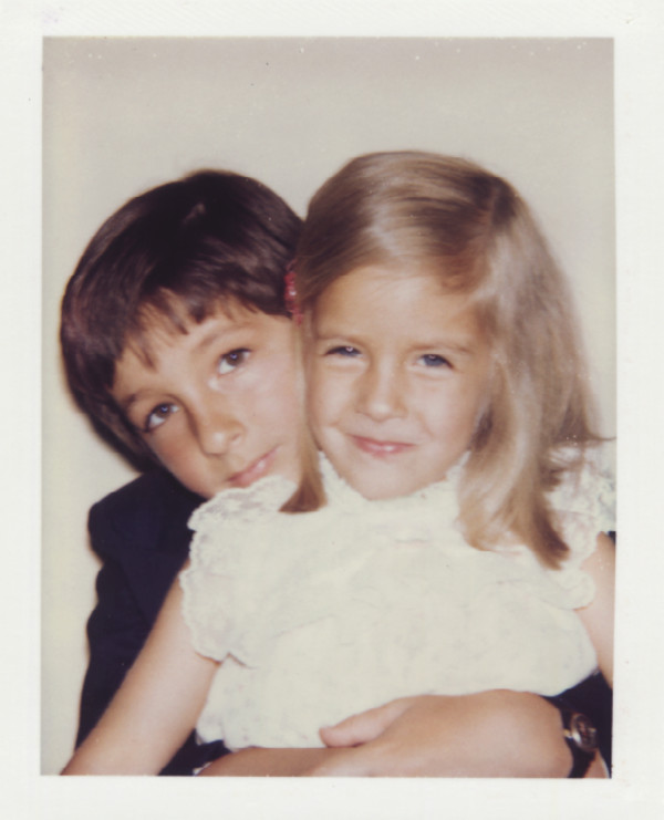 Unidentified Children (boy in purple tie with girl in white dress) by Andy Warhol