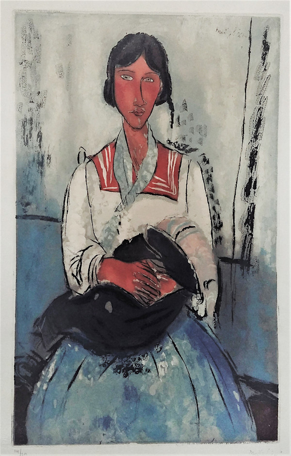 L'Italienne, after Modigliani by Jacques Villon, Image 2.