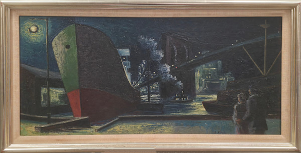 East River Night by Ernest Fiene, Image 1.