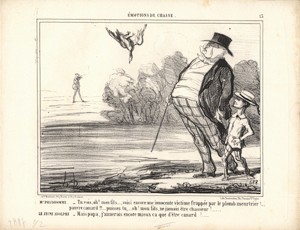 Plate #13 from theseries Emotionsde Chasse(HuntingEmotions) by Honore Daumier