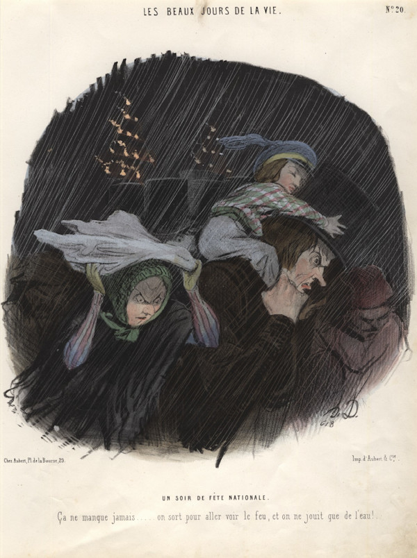 Plate #85 fromLes Beaux Joursde la Vie (TheBest Days in Life) by Honore Daumier