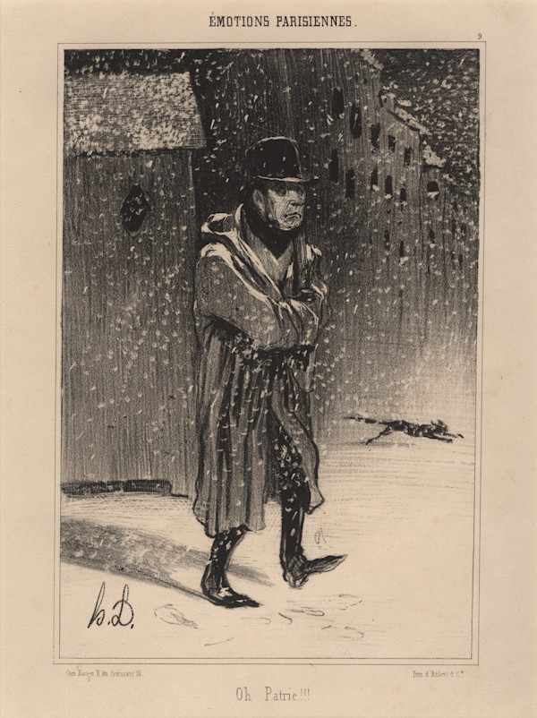 Plate #9 ofEmotionsParisiennes(ParisianEmotions) by Honore Daumier