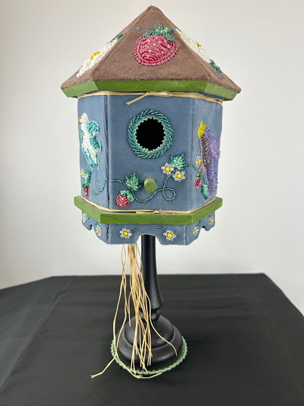 Beaded Bird House by Rosemary Rickard Hill
