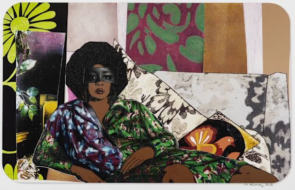 Afro Goddess Looking Forward by Mickalene Thomas