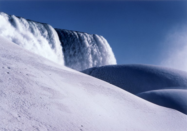 American Falls with Snow and Ice Mounds by John Pfahl