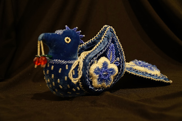 Beaded Blue Bird by Jamie Gilbert