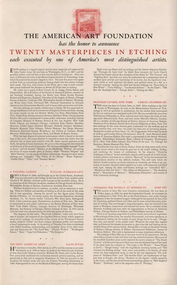 Twenty Masterpieces in Etching (The Life of George Washington)