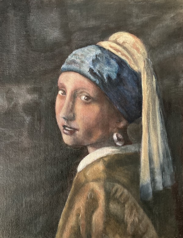 Vermeer's Master Study 1 - Girl with a pearl earring by Chantal