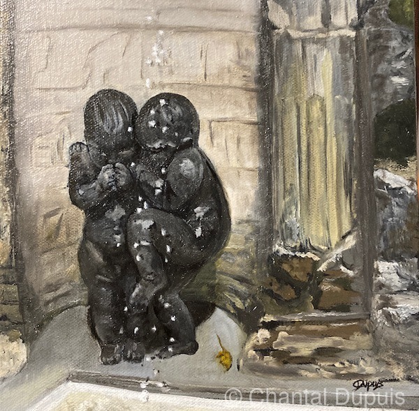 Enfants à la Fontaine by Chantal