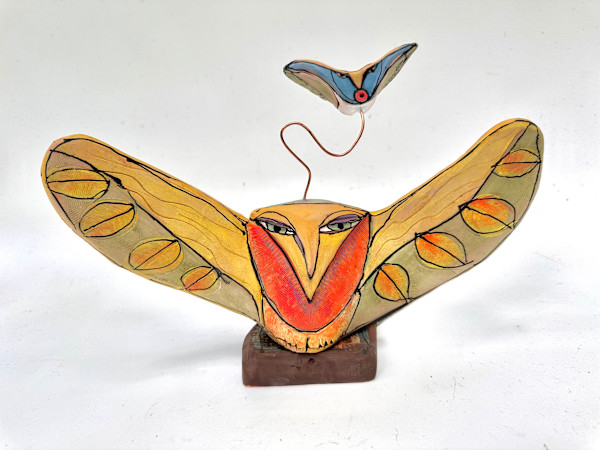 "Owl Person Holding Space for Life You're Creating in the Moment",  11" Wide by Blue Fire MacMahon