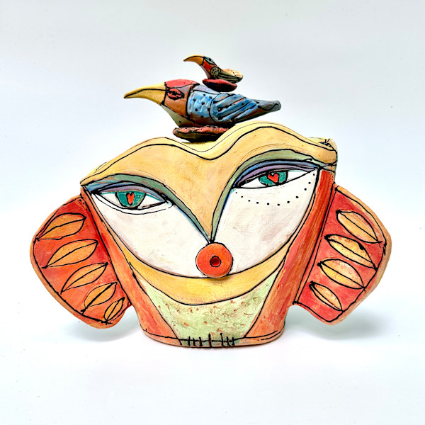 "Owl Person and Beauty Bird Family Living the Dream" by Blue Fire MacMahon