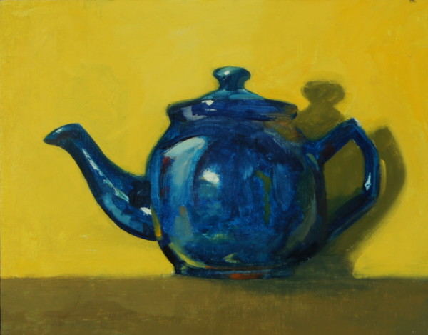 Blue Teapot w/ yellow by Michael McSorley