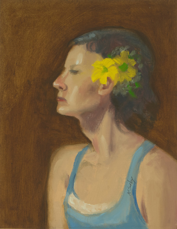 Girl with Yellow Flower