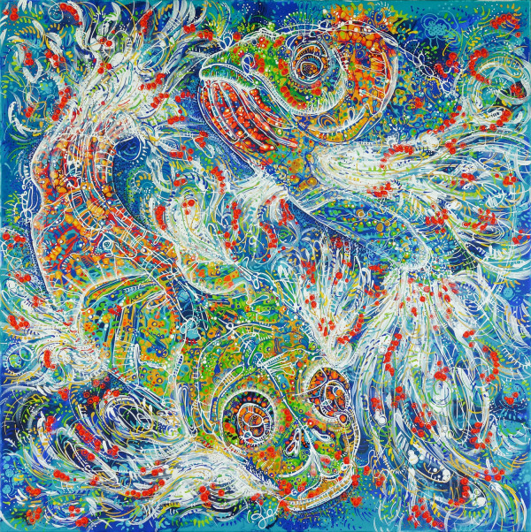 Flowing Fusion of Life - Painting One