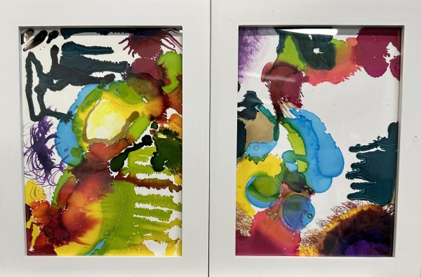 Gesture of Joy diptych (framed) by Bonnie Levinson