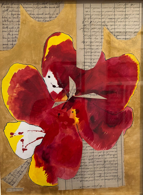 Tulips Collage with Puglia notes (framed) by Bonnie Levinson, Image 1.