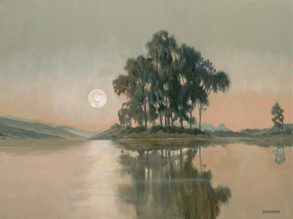 Moonrise Over Harkins Slough by Ed Penniman