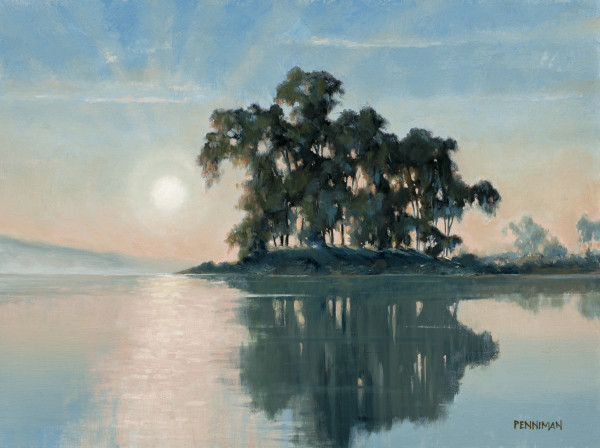 Moon Over Harkins Slough II, Study by Ed Penniman