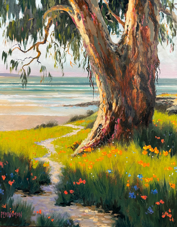 Eucalyptus and Poppy Path II by Ed Penniman