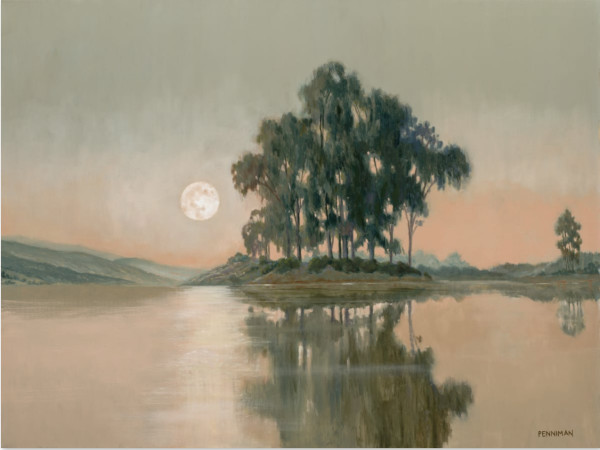 Moonrise over Harkin's Slough by Ed Penniman