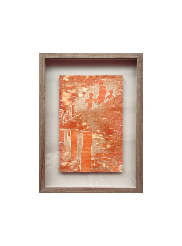 The pier - woodcut block II by Mariana Horgan