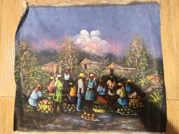 SMALL MARKET SCENE (UNFRAMED) by . MARIETRE, Image 1.