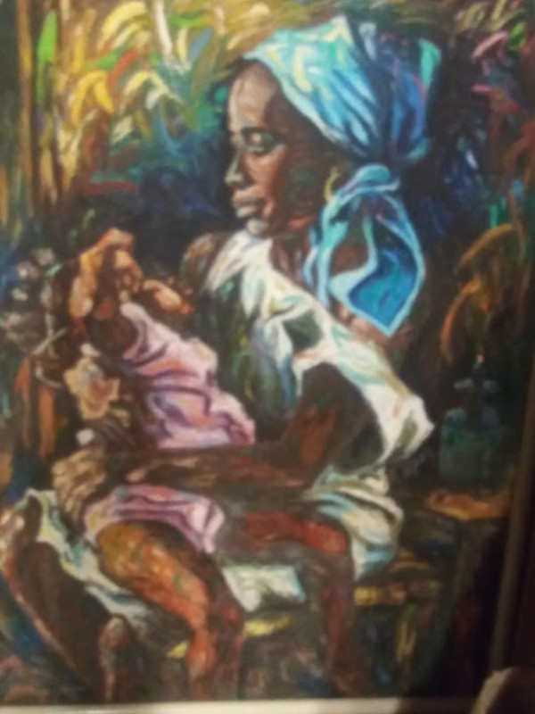 WOMAN WITH BABY by AMNEL ROBUSTE