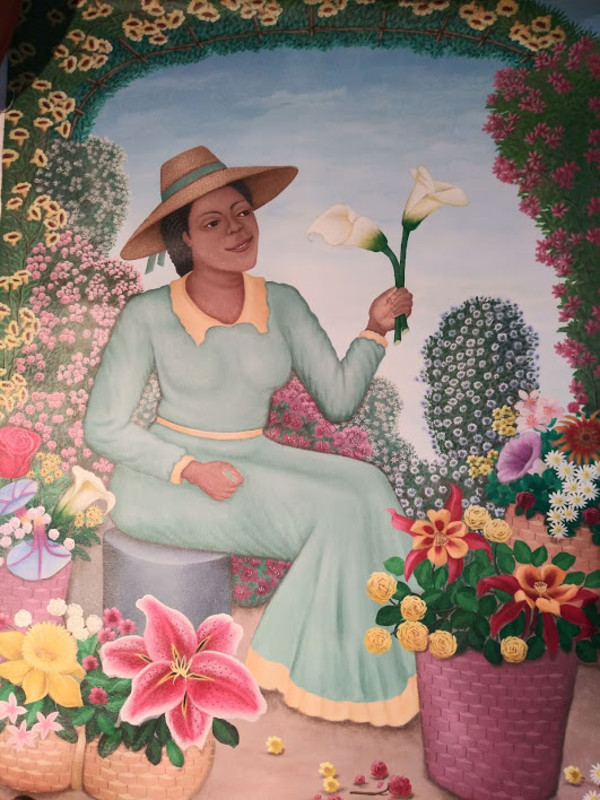 FLOWER LADY  (UNFRAMED) by AMERLIN DELINOIS, Image 1.