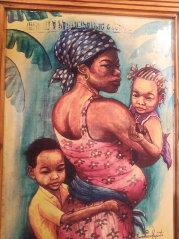 HAITIAN WOMAN AND HER CHILDREN, Image 1.