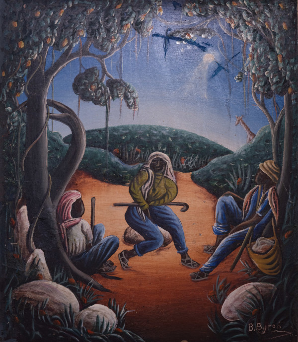 SITTING OUTSIDE by BOURMOND BYRON, Image 1.